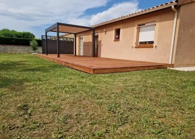 Terrasse et charpente en bois à Gimat - Entreprise Bosc
